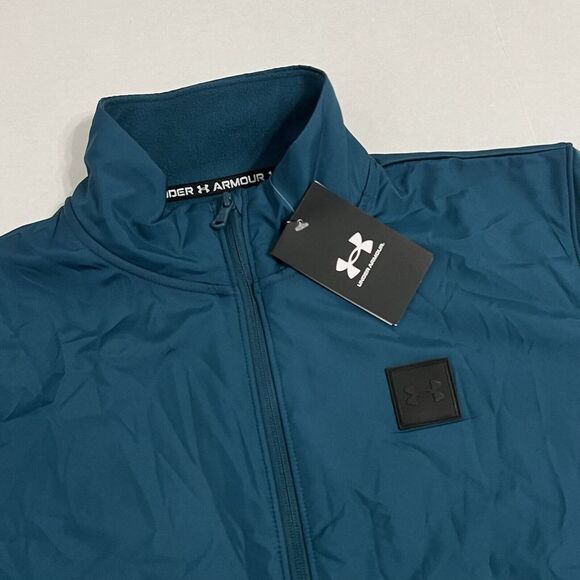 Under Armour Other - NWT Under Armour Storm Men's Medium Blue 1/2 Zip Fleece Lined Pullover Sweater